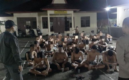 Gerebek Balar Liar, Polsek Banjarmasin Tengah Tangkap 38 Pemuda