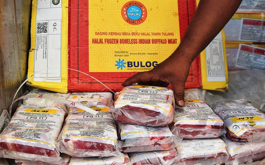 Perkuat Stok Selama Ramadan, Bulog Kalsel Datangkan Daging Kerbau India 