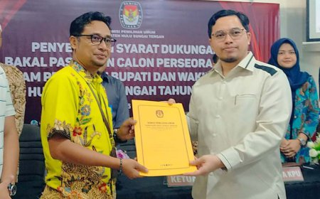 Aulia-Mansyah Kembali Maju Lewat Jalur Perseorangan di Pilkada HST 2024