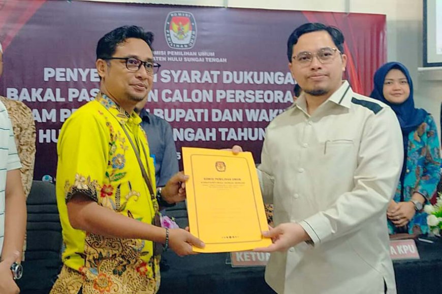 Aulia-Mansyah Kembali Maju Lewat Jalur Perseorangan di Pilkada HST 2024