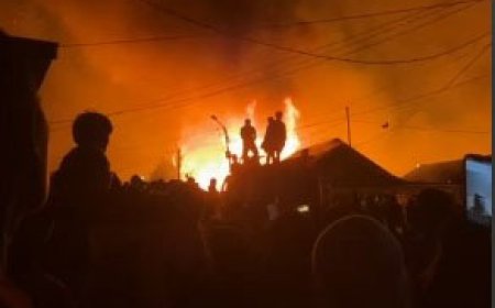 Dibantu Tiupan Angin, 55 Rumah di Tungkaran Tanbu Ludes Terbakar