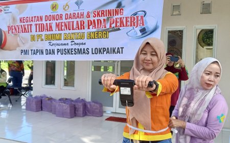 Gandeng Puskesmas Lokpaikat, PT BRE Skrining Kesehatan Para Karyawan