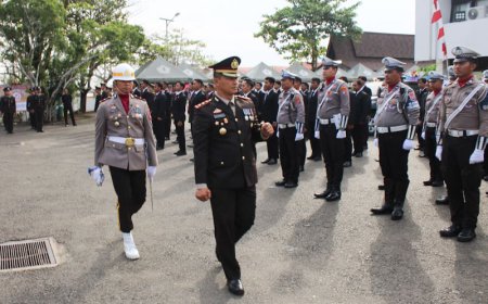 Puncak HUT Bhayangkara ke-78 di Batola, Disemarakkan Tari Tradisional dan Bazar UMKM