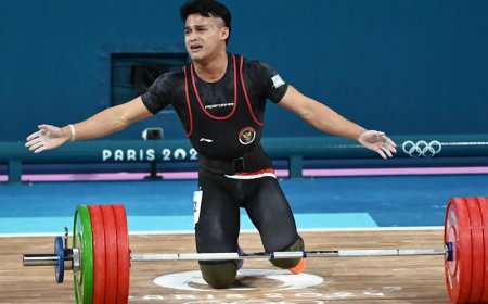 Rizki Juniansyah Dobrak Kebuntuan Medali Emas Angkat Besi Indonesia di Olimpiade