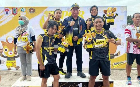 Atletik Tambah Medali Emas Kalsel di Porwanas XIV
