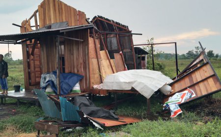 Puluhan Bangunan di Barambai Batola Rusak Diterjang Puting Beliung