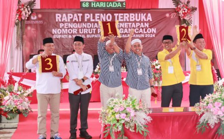 Pesan Damai di Pengundian Nomor Urut Pasangan Calon Pilkada Batola 2024