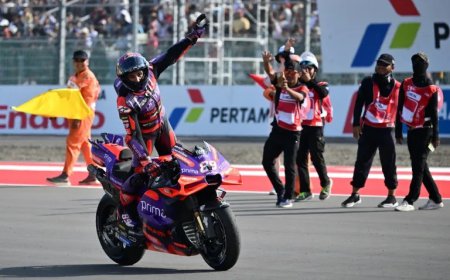 Motor Marquez Terbakar, Jorge Martin Menangi MotoGP Indonesia 2024