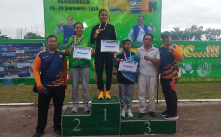 Rebut Setengah Lusin Emas, Banjarmasin Juara Umum Kejurprov PASI Kalsel 2024