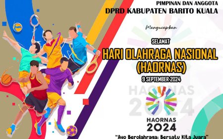 Pimpinan dan Anggota DPRD Batola Mengucapkan Selamat Haornas 2024