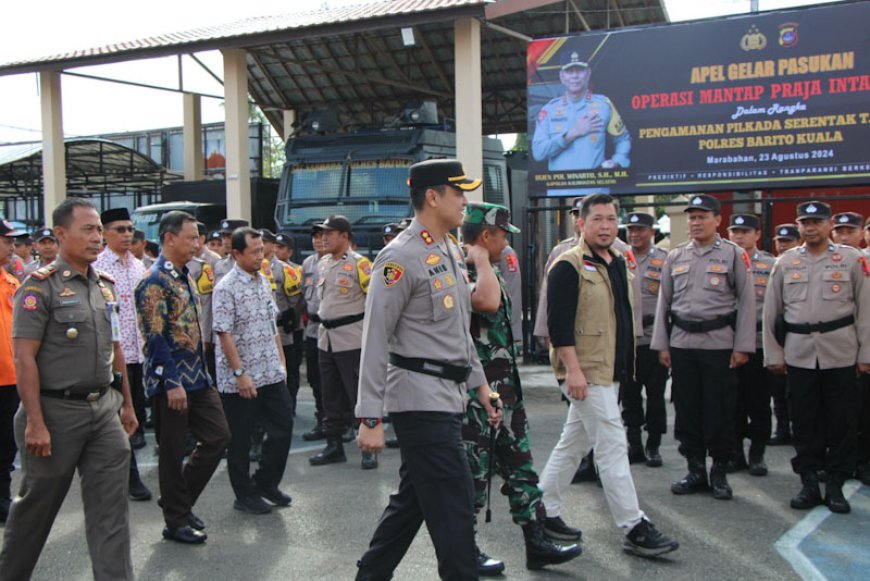 Pengamanan Pendaftaran Bakal Calon Pilkada, Polres Batola Mengerahkan Ratusan Personel