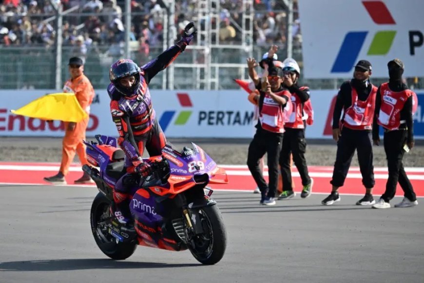 Motor Marquez Terbakar, Jorge Martin Menangi MotoGP Indonesia 2024