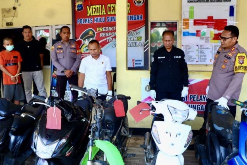 Sepandai-pandainya Kabur, Spesialis Curanmor Dibekuk Polres HST