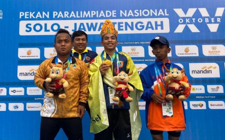 Atletik Tambah 3 Emas, Kalsel Tempati Peringkat Tujuh Peparnas 2024
