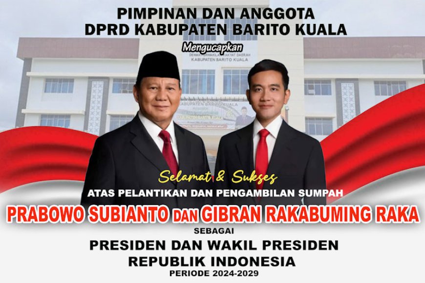 DPRD Batola Mengucapkan Selamat Atas Pelantikan Presiden dan Wakil Presiden RI