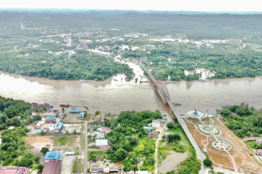 Banjir Murung Raya Meluas, Transportasi Darat di Puruk Cahu Lumpuh