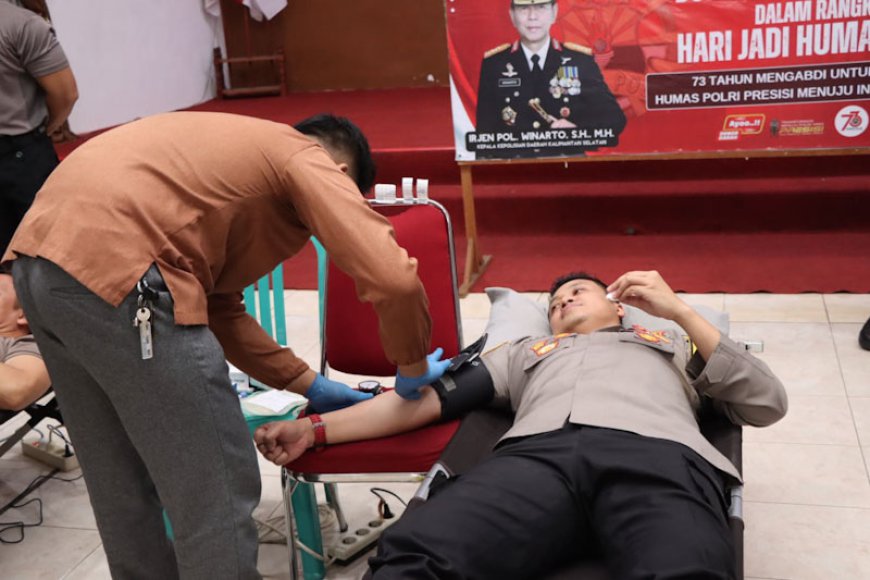 Tandai Hari Jadi Humas Polri ke-73, Polres Batola Gelar Bakti Kesehatan