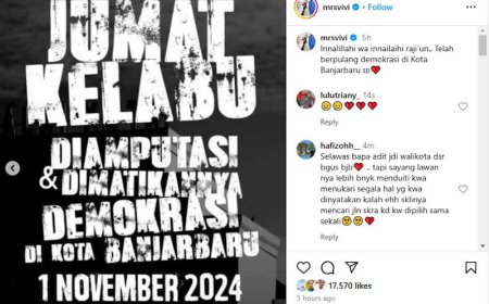 Viral Unggahan Vivi Zubedi Usai Sang Suami Didiskualifikasi KPU Banjarbaru