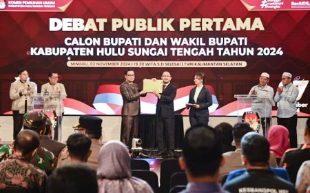 Debat Pertama Pilkada HST 2024 Usung Peningkatan Kesejahteraan Masyarakat