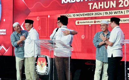 Debat Pertama Pilkada Batola 2024, Tiga Paslon Adu Visi Misi