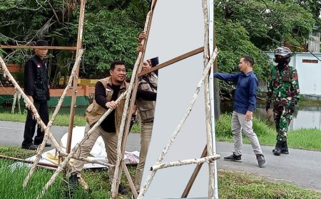 Gerak Cepat Bawaslu Batola Basmi APK Kampanye Pilkada 2024