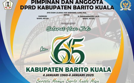 Pimpinan dan Anggota DPRD Mengucapkan Selamat Hari Jadi ke-65 Batola