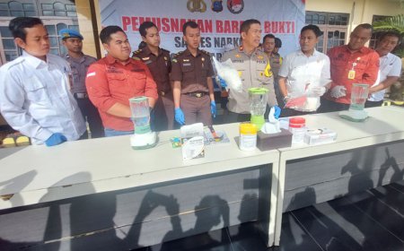 Sabu Senilai Rp1,33 Miliar Dimusnahkan Polres Batola