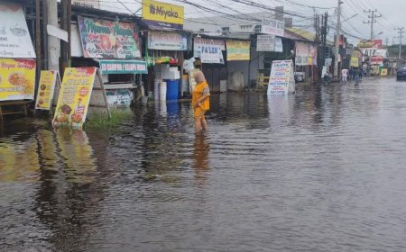 Alalak Batola Direndam Banjir, Jalan Trans Kalimantan Ikut Tergenang