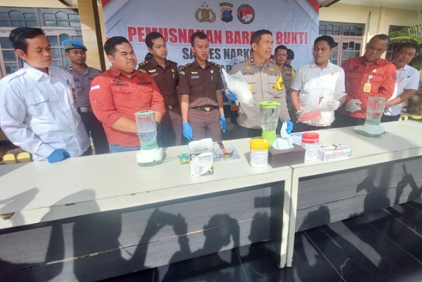 Sabu Senilai Rp1,33 Miliar Dimusnahkan Polres Batola