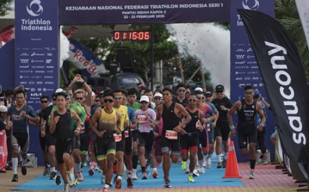 Kalsel Borong 12 Gelar di Kejurnas Triathlon Seri 1