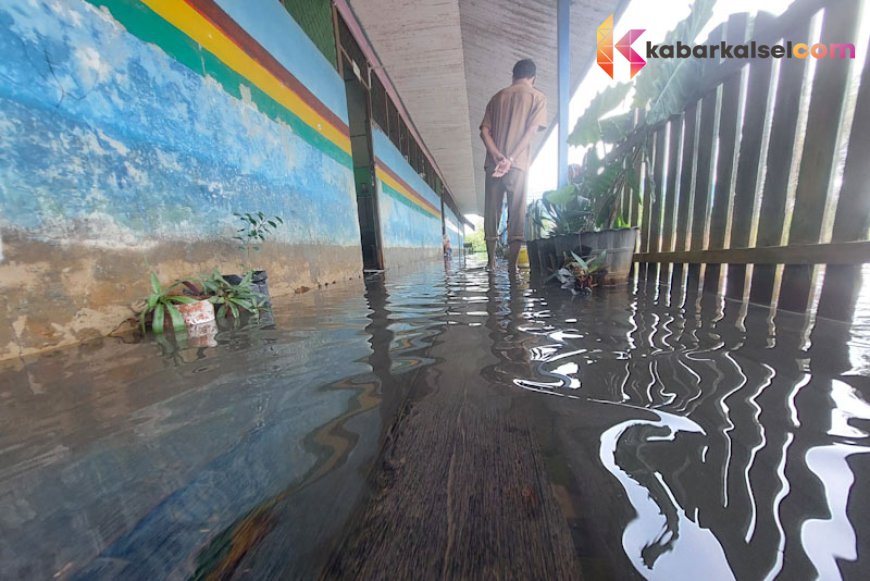 Banjir Tak Kunjung Surut, 34 Sekolah di Batola Menerapkan Belajar Dari Rumah