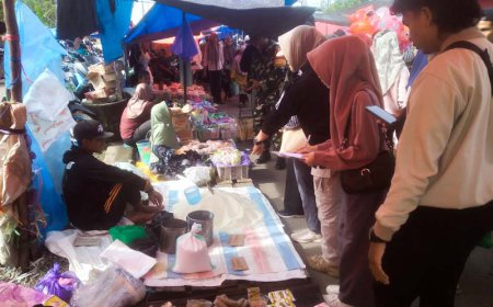 Cek Keamanan Harga Pangan, Satgas Pangan Polres Batola dan TPID Tinjau Pasar Tamban