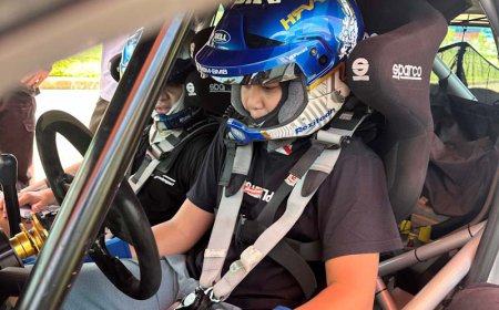 Bukan Kaleng-kaleng, Putra Rihan Variza Langsung Jajal Mobil Rally3 di Trek