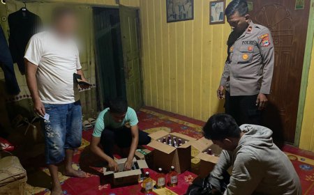 Penjual Miras di Marabahan Batola Digerebek, Puluhan Botol Gaduk Disita