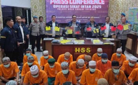 Operasi Sikat Intan 2025 di HSS, 29 Pelaku Kriminal Diciduk