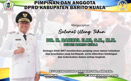 DPRD Batola Mengucapkan Selamat Ulang Tahun Kepada Bupati Bahrul Ilmi