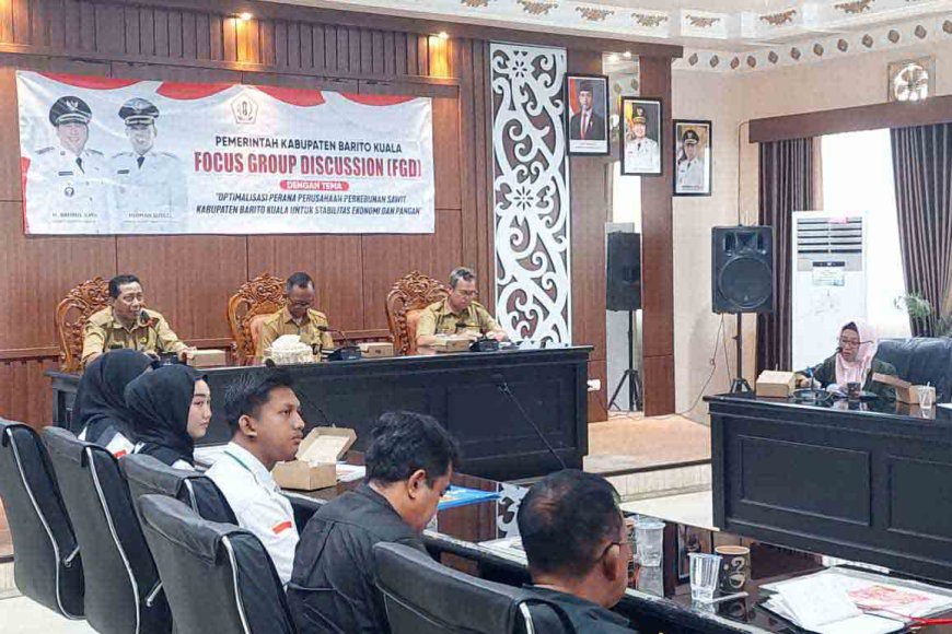 Perkuat Stabilitas Ekonomi dan Pangan, Bakesbangpol Batola Gelar FGD Bersama Perusahaan Sawit