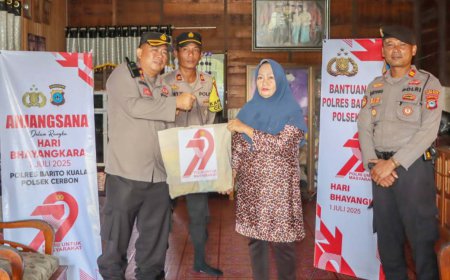 Anjangsana dan Baksos Serentak, Polres Batola Sasar Purnawirawan hingga Warga Kurang Mampu