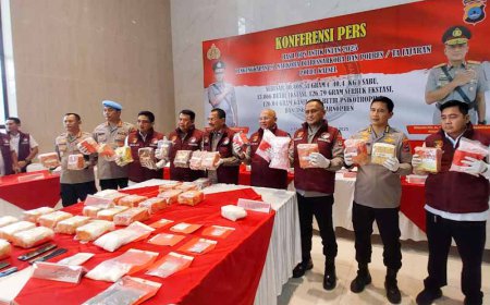 Rekap Operasi Sikat Intan 2025, Polda Kalsel Sita 40,4 Kilogram Sabu