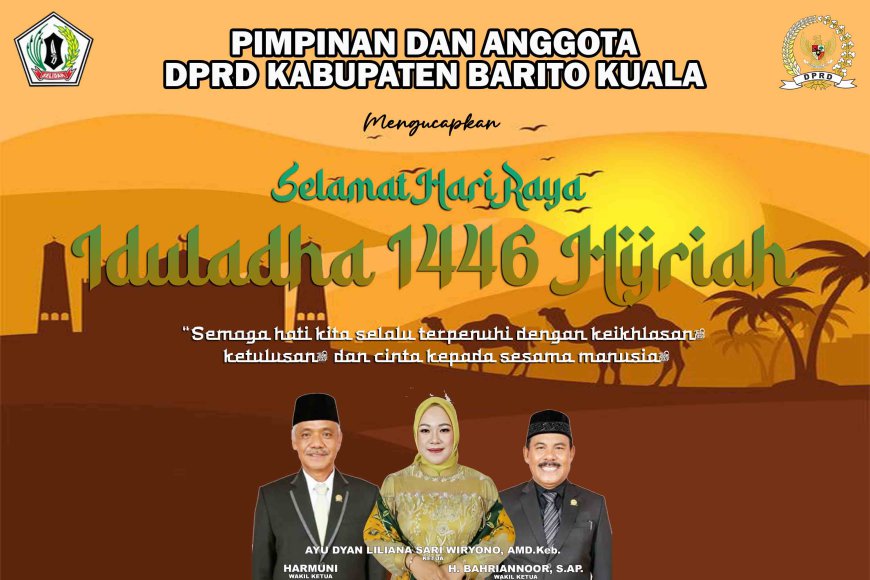 DPRD Batola Mengucapkan Selamat Iduladha 1446 Hijriah