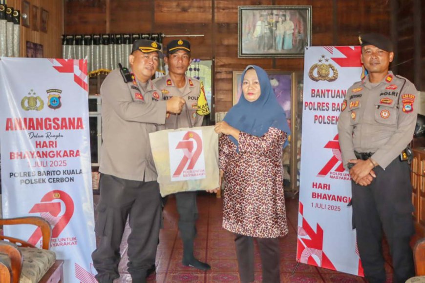 Anjangsana dan Baksos Serentak, Polres Batola Sasar Purnawirawan hingga Warga Kurang Mampu