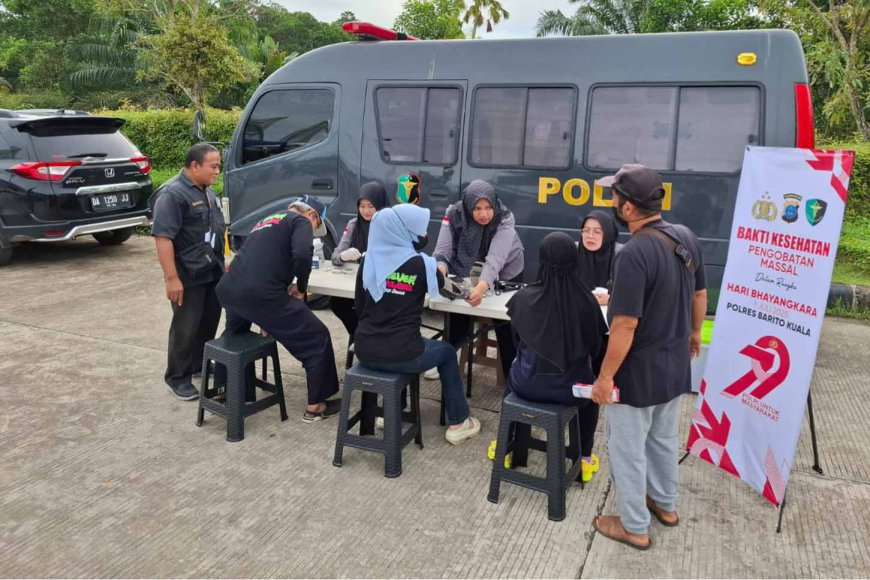Polres Batola Gelar CFD dan Pelayanan Gratis Sambut Hari Bhayangkara ke-79