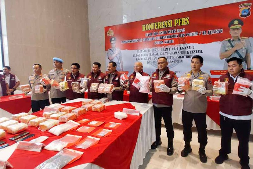 Rekap Operasi Sikat Intan 2025, Polda Kalsel Sita 40,4 Kilogram Sabu