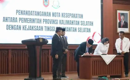 Pemprov Kalsel Bersama Kejati Teken MoU Penanganan Hukum Perdata dan TUN