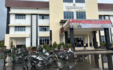 Patroli Gabungan Polres Batola, Kodim 1005 dan Satpol PP Sisir Marabahan