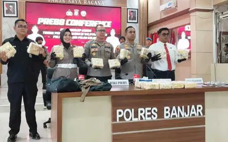 Satlantas Banjar Tangkap Pengedar Sabu, Sita Barbuk Seberat 19 Kilogram