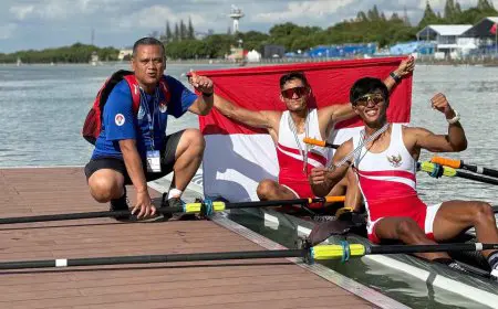 Aji/Rafiq Bawa Indonesia Cetak Sejarah di Kejuaraan Dunia Dayung 2025