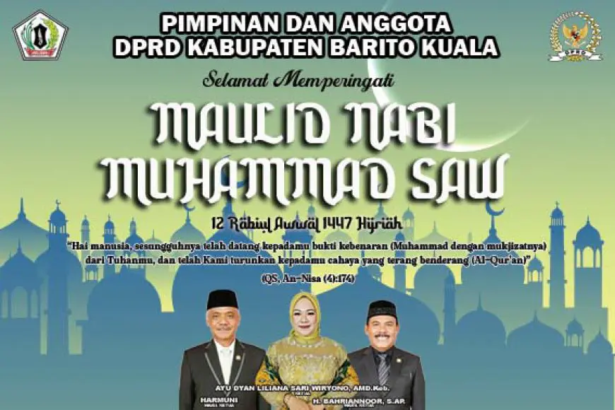 DPRD Batola Mengucapkan Selamat Memperingati Maulid Nabi Muhammad