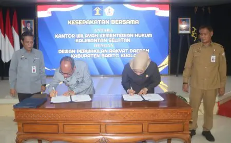 Kemenkum Kalsel Dampingi DPRD Batola Tingkatkan Kualitas Produk Hukum