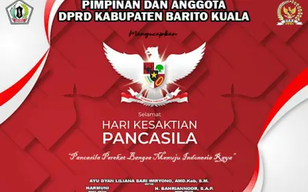 DPRD Batola Mengucapkan Selamat Memperingati Hari Kesaktian Pancasila 2025